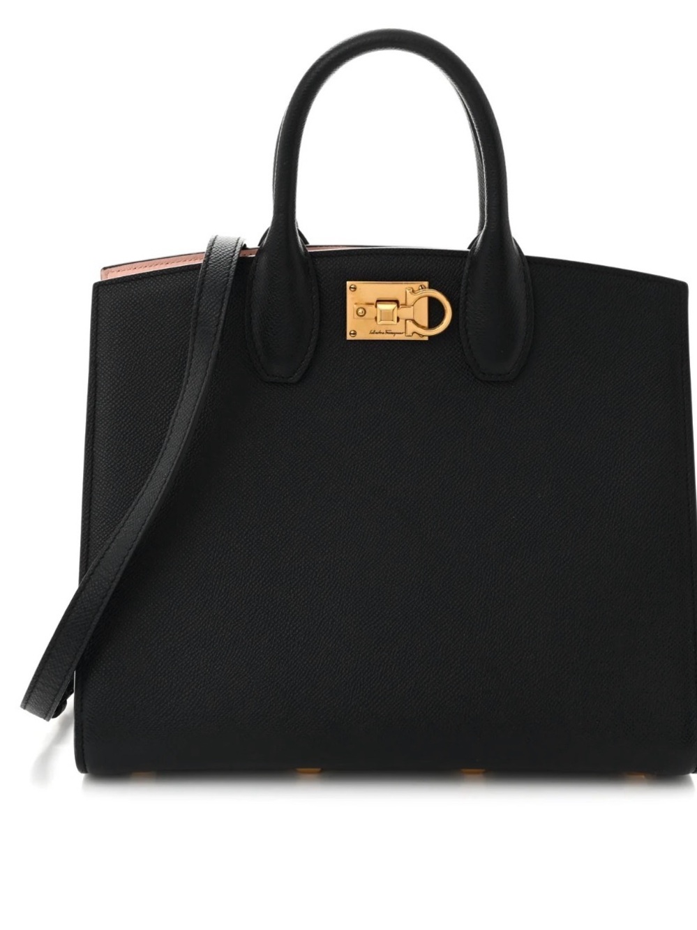 Salvatore Ferragamo The Studio Box Bag Black